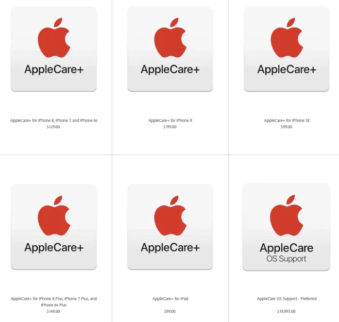 applecare plans